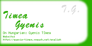 timea gyenis business card